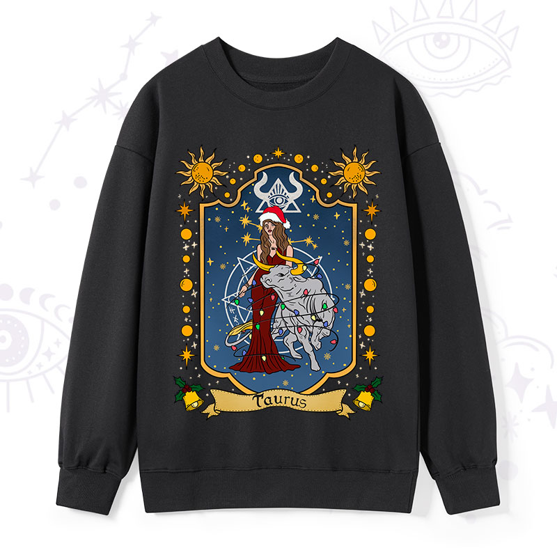 Purplehecate Christmas Taurus Zodiac Sweatshirt