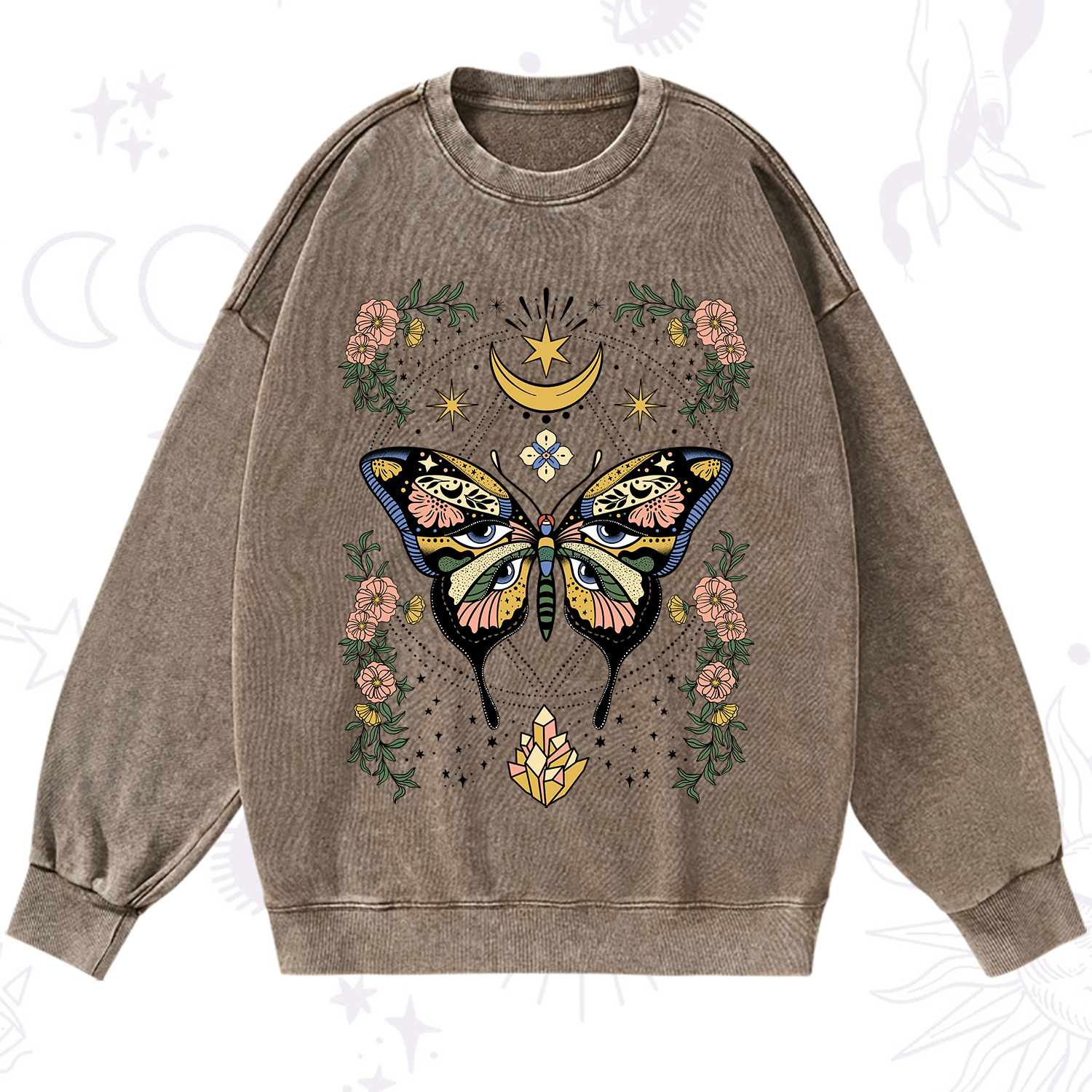 Purplehecate I Am Opening Washed Sweatshirt