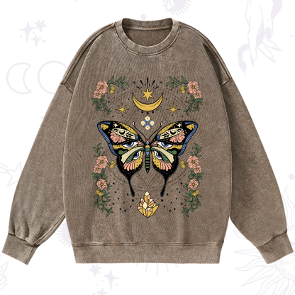 Purplehecate I Am Opening Washed Sweatshirt