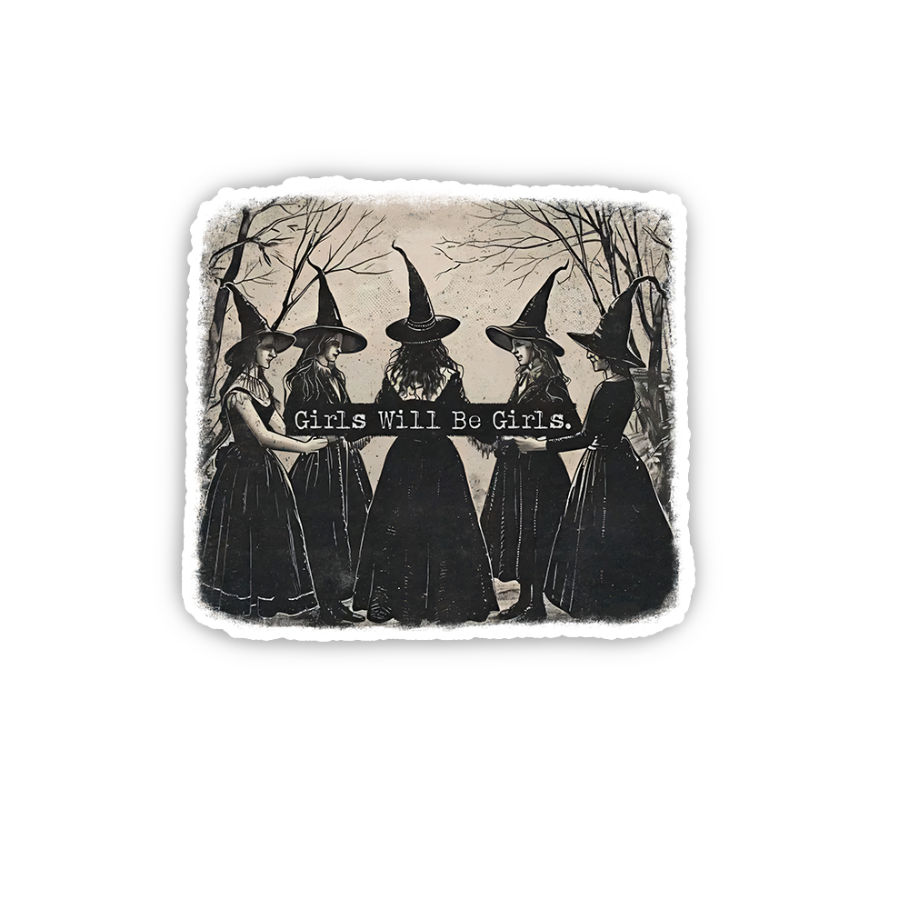 Purplehecate Girls Will Be Girls Witch Sticker