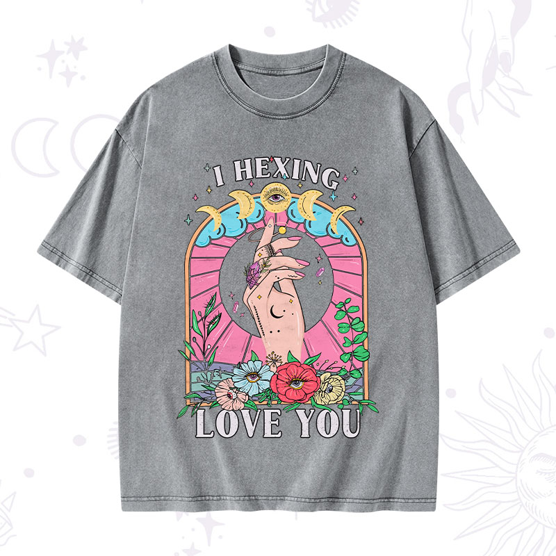 Purplehecate I Hexing Love You Washed T-Shirt