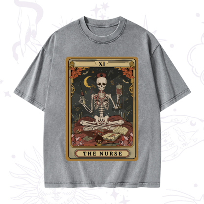 Purplehecate The Nurse Tarot Washed T-Shirt
