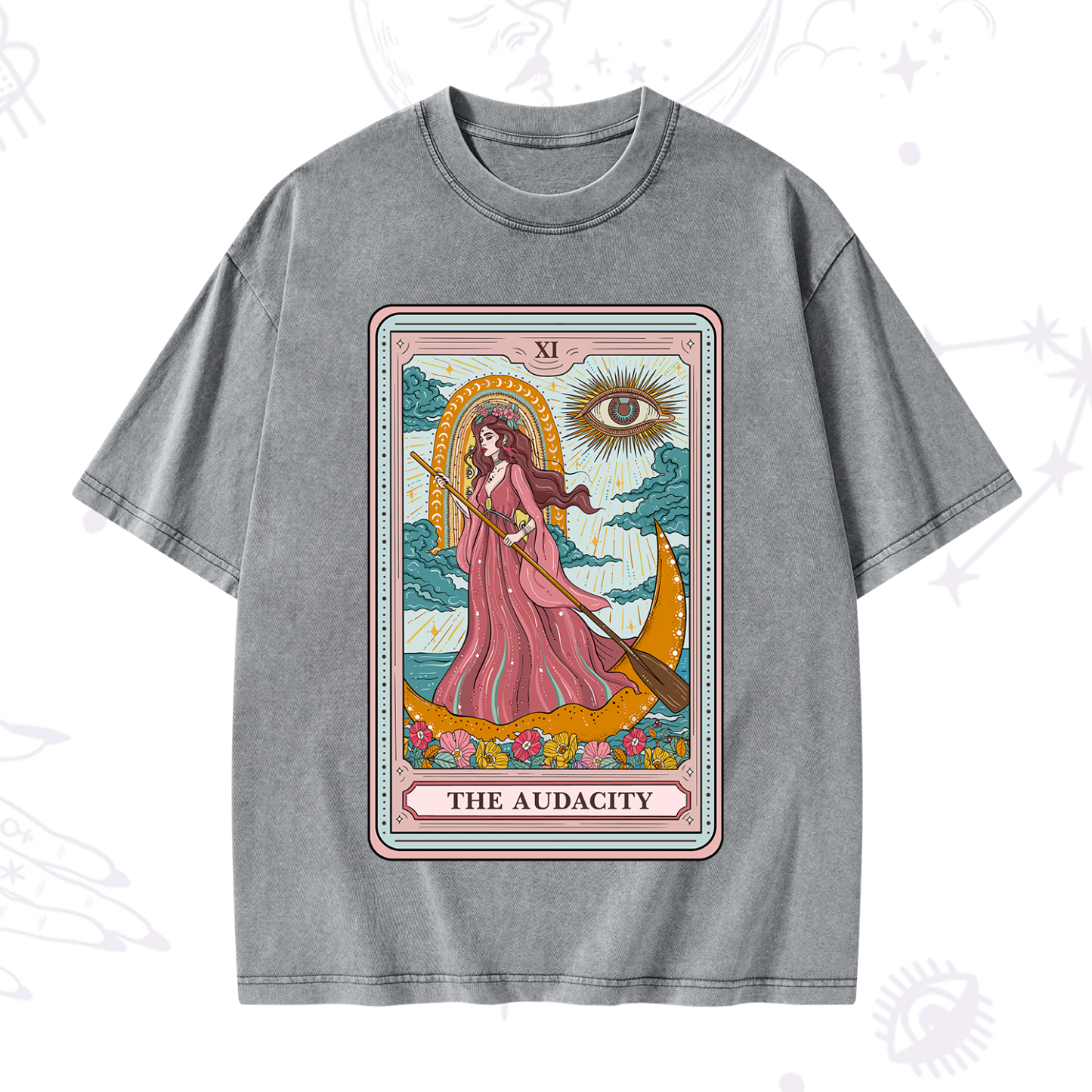 Purplehecate The Audacity Goddess Tarot Washed T-Shirt