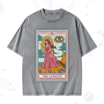 Purplehecate The Audacity Goddess Tarot Washed T-Shirt