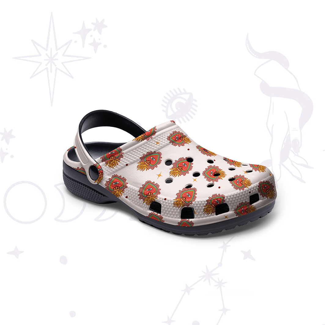 Purplehecate Sacred Heart Rubber Clogs