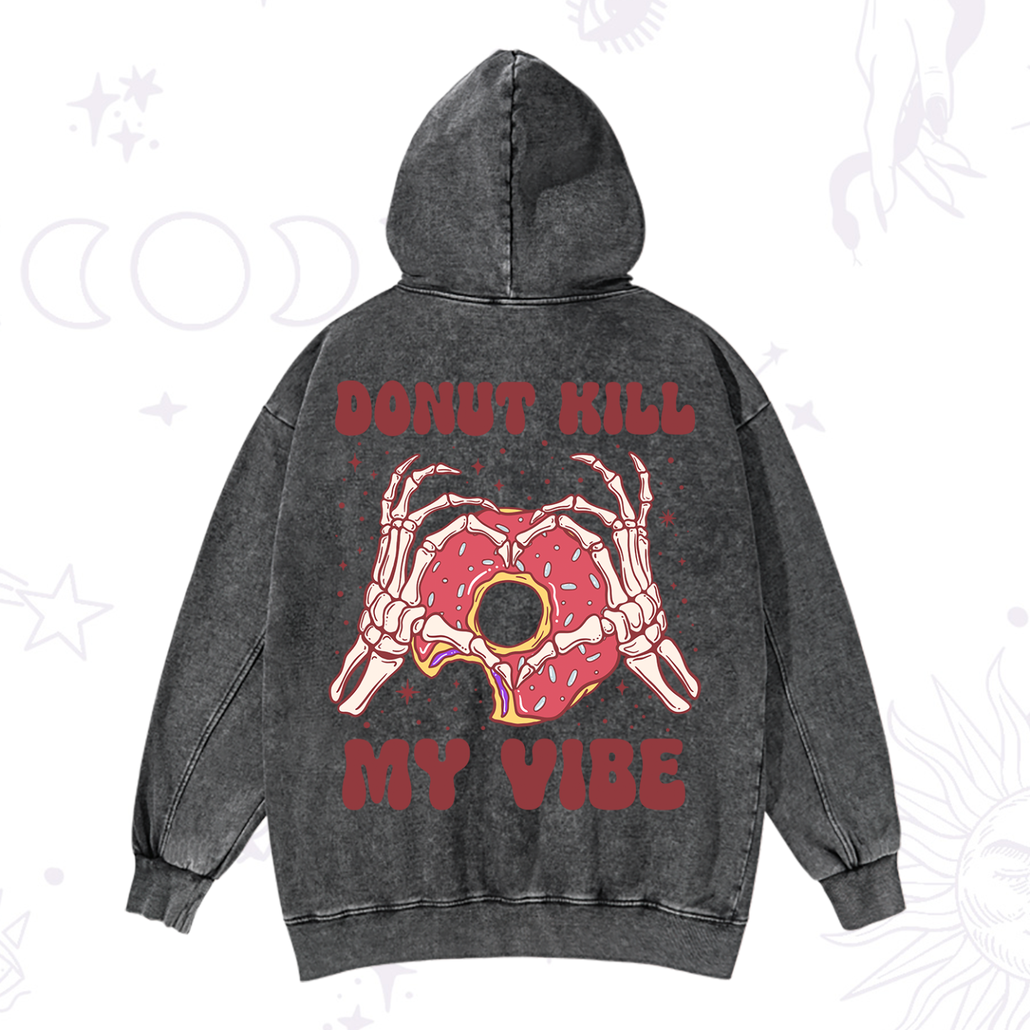 Magic Purplehecate Donut Kill My Vibe Washed Hoodie