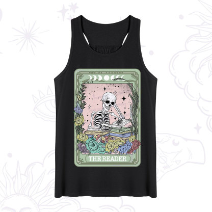 Purplehecate The Reader Bookworm Tarot Skeleton Tank