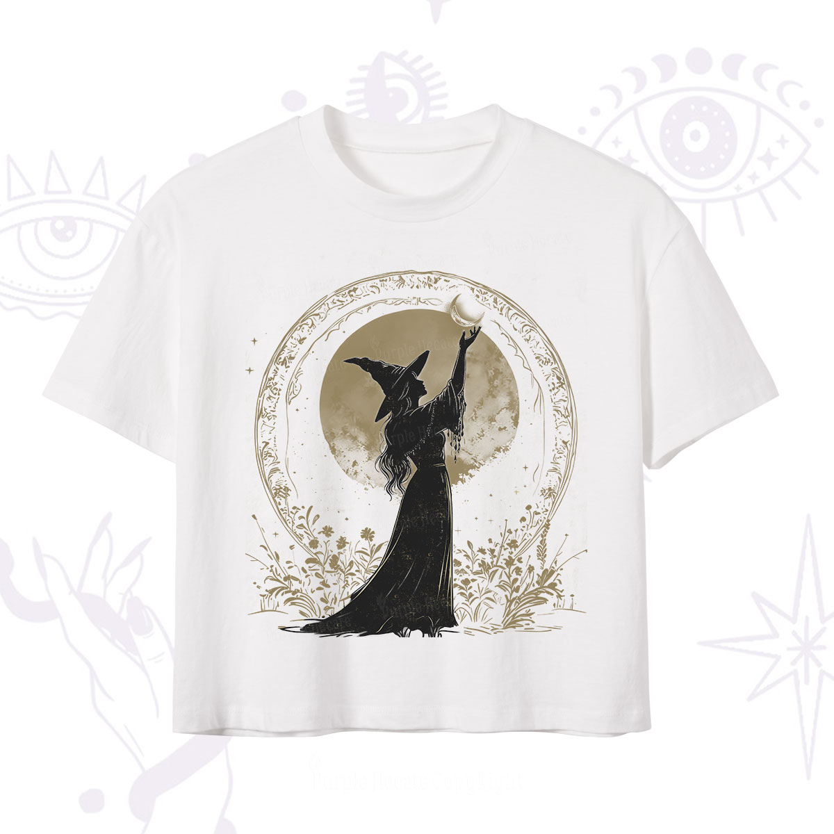 Purplehecate The Moon Witch Crop T-Shirt