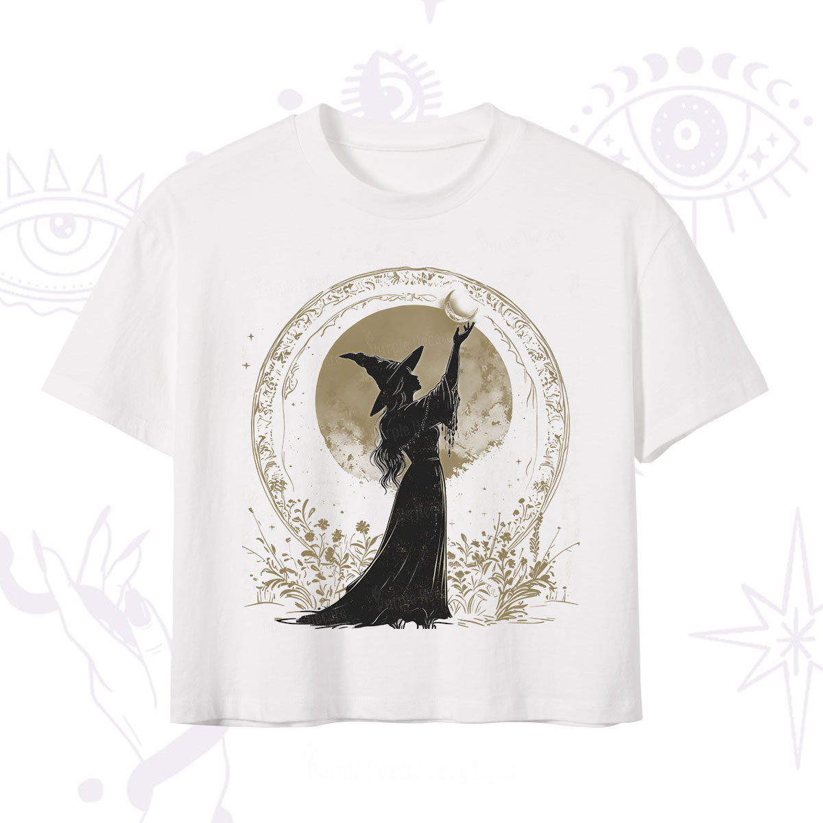 Purplehecate The Moon Witch Crop T-Shirt