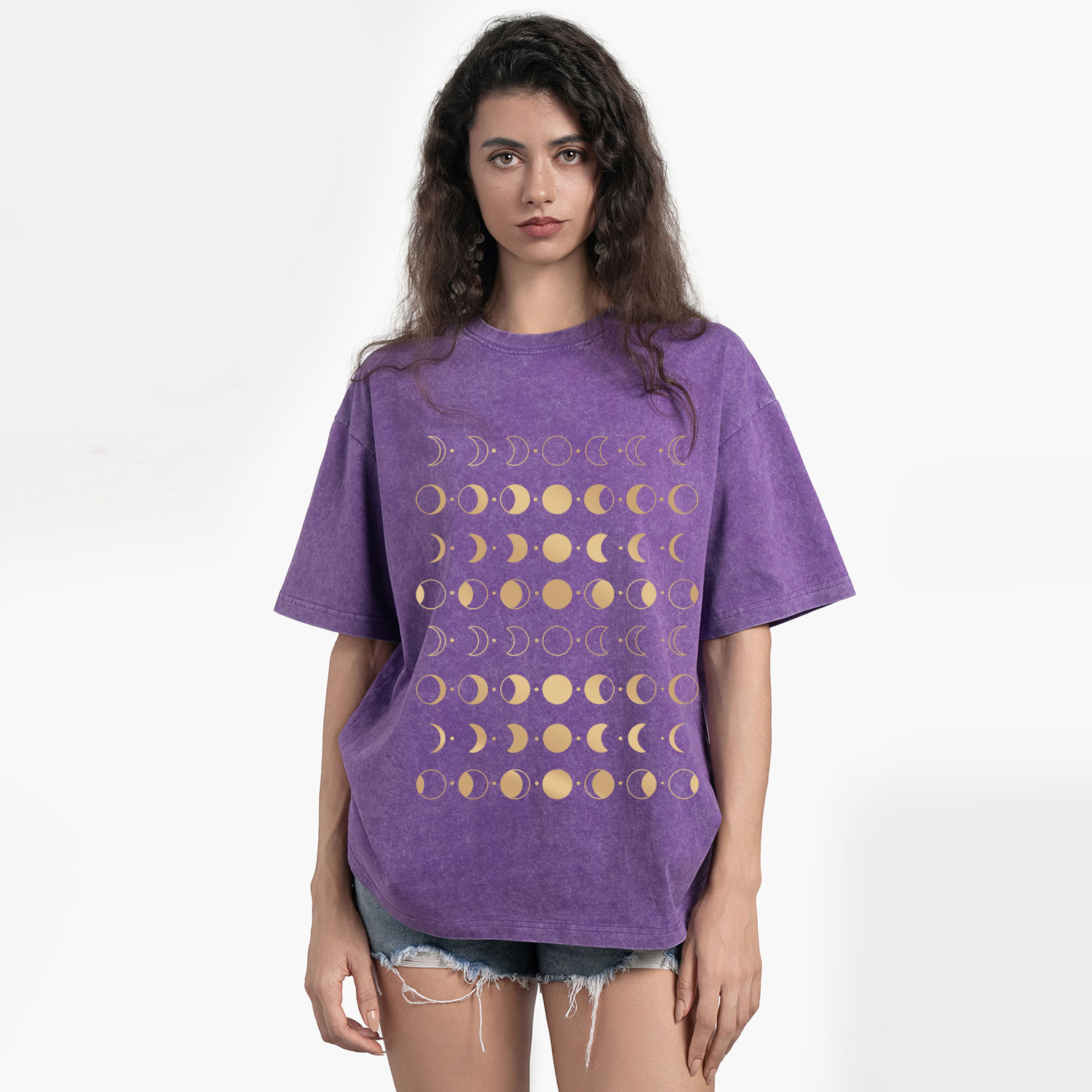 Purplehecate Phases Of Moon Washed T-Shirt