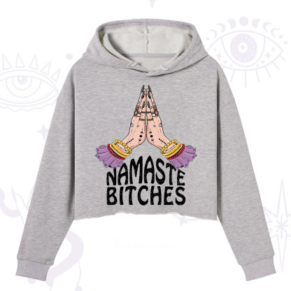Purplehecate Namaste Bitches Crop Hoodie