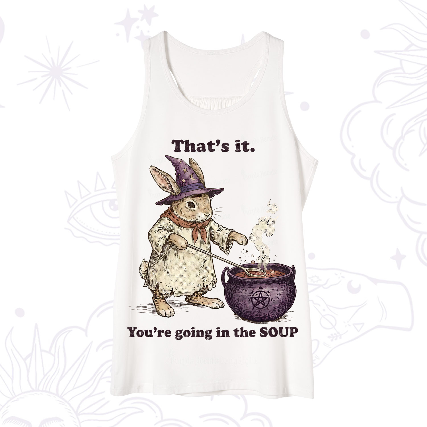 Purplehecate That's It You're Going in the Soup Witch Bunny Tank