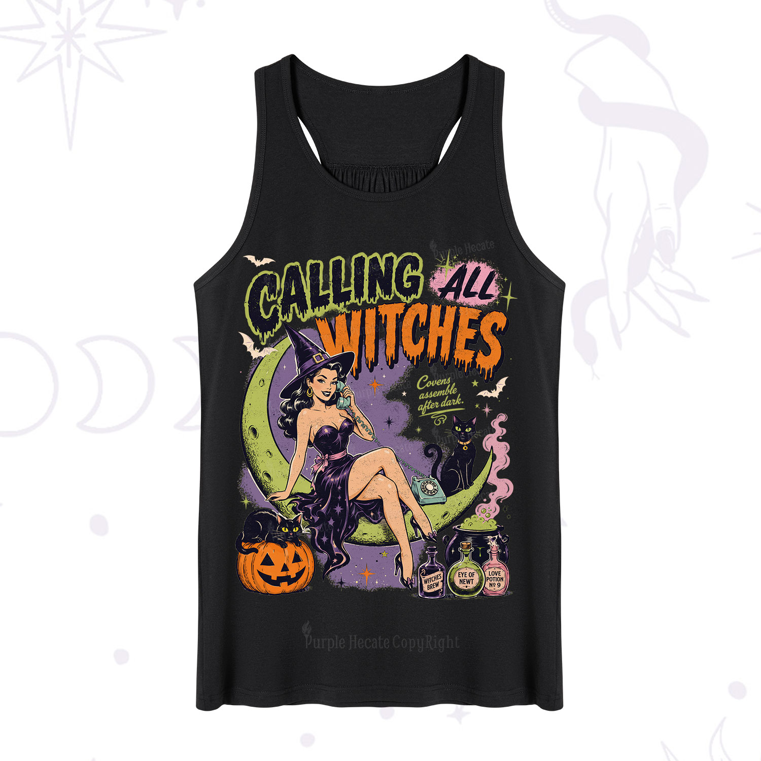 Purplehecate Calling All Witches Halloween Tank
