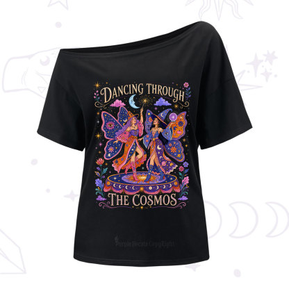 Purplehecate Dancing Through the Cosmos One Shoulder T-Shirt