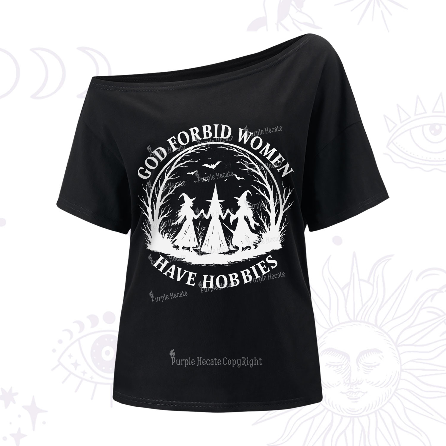 Purplehecate God Forbid Women Have Hobbies One Shoulder T-Shirt
