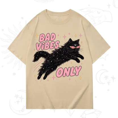 Purplehecate Black Cat Vibes Only T-Shirt