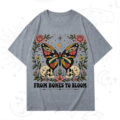 Purplehecate From Bones to Bloom Butterfly T-Shirt