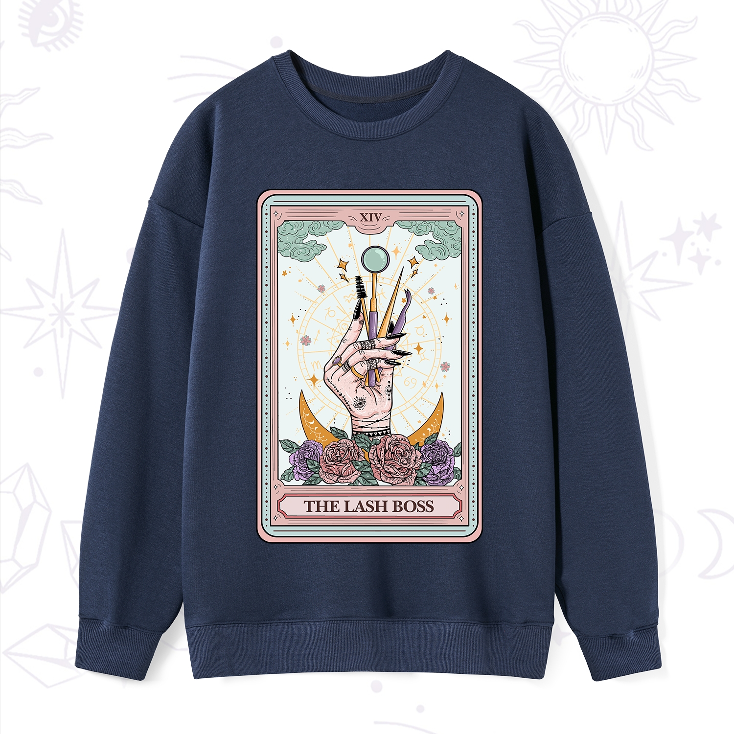 Purplehecate The Lash Boss Tarot Card Sweatshirt