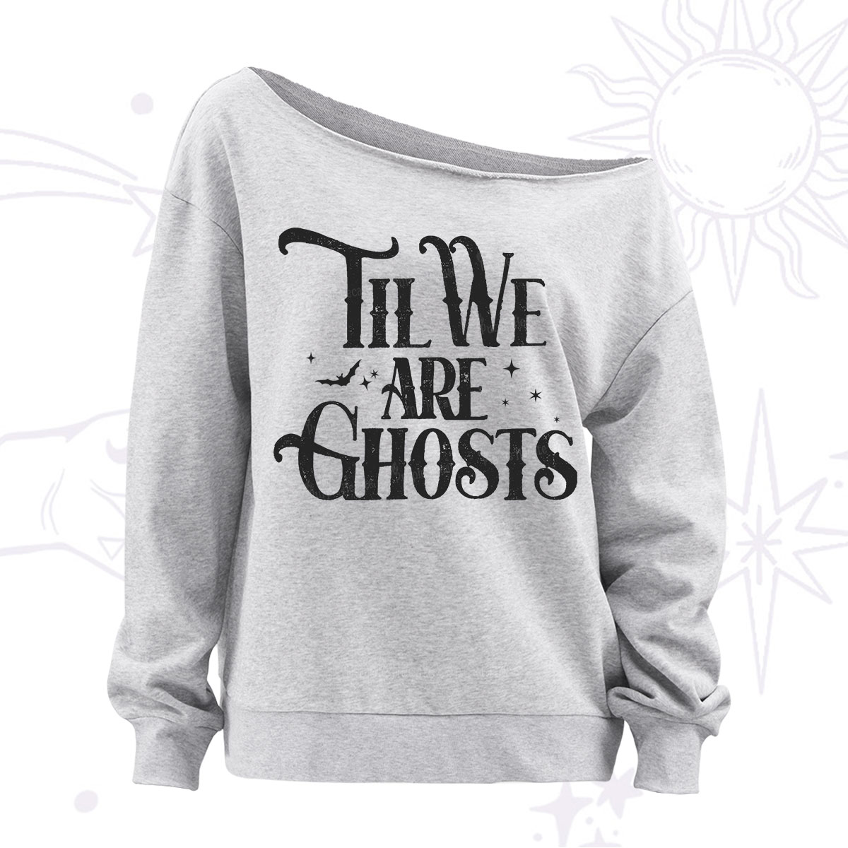 Purplehecate Til We Are Ghosts Off The Shoulder Sweatshirt