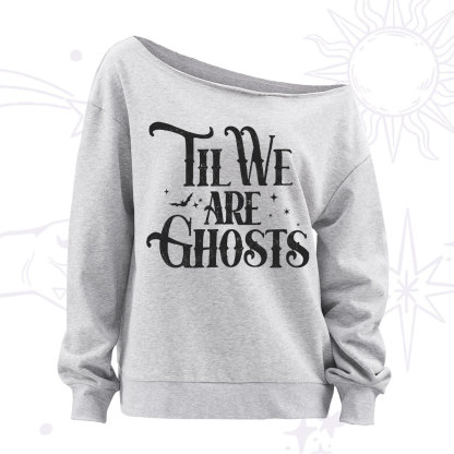 Purplehecate Til We Are Ghosts Off The Shoulder Sweatshirt