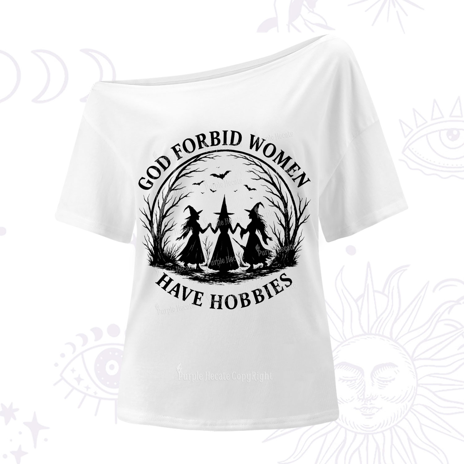 Purplehecate God Forbid Women Have Hobbies One Shoulder T-Shirt