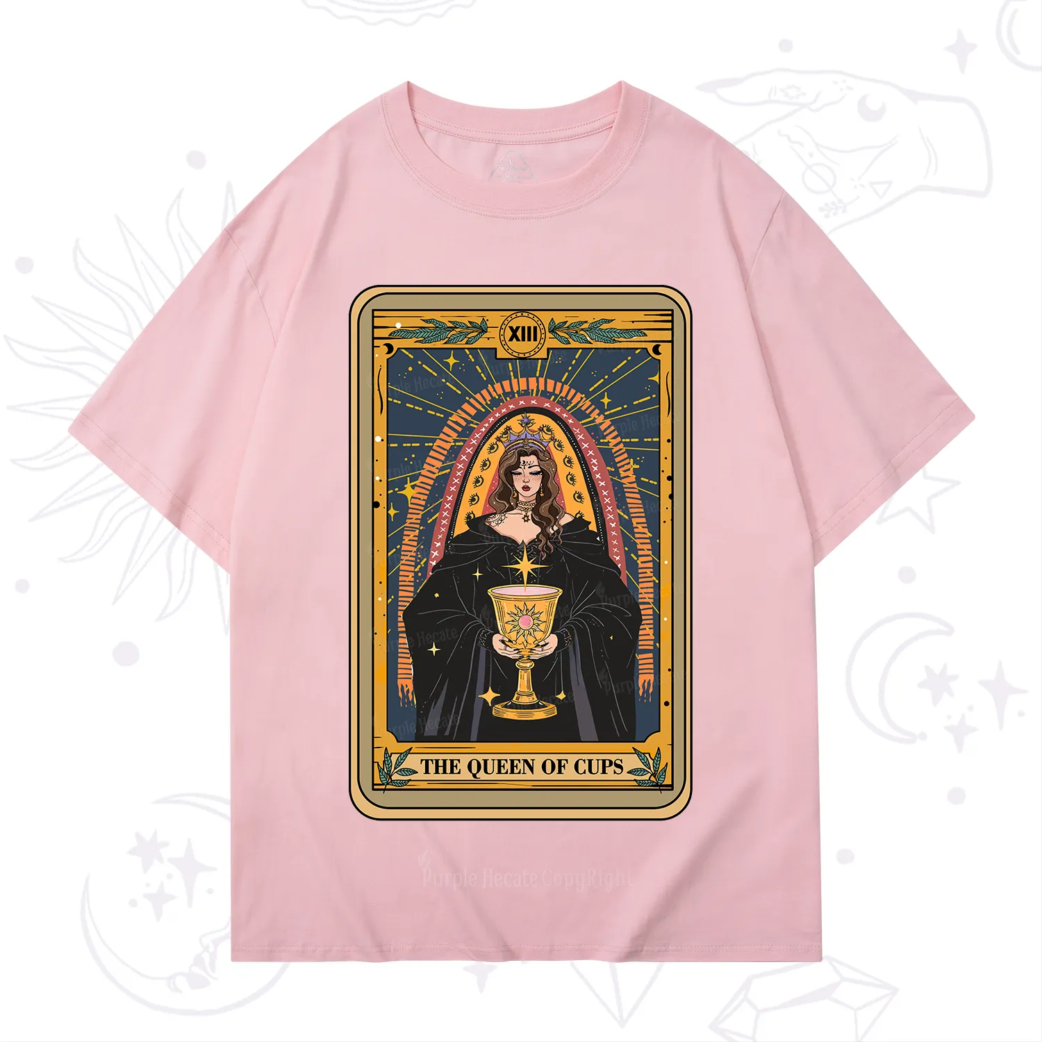 Purplehecate The Queen of Cups Tarot T-Shirt