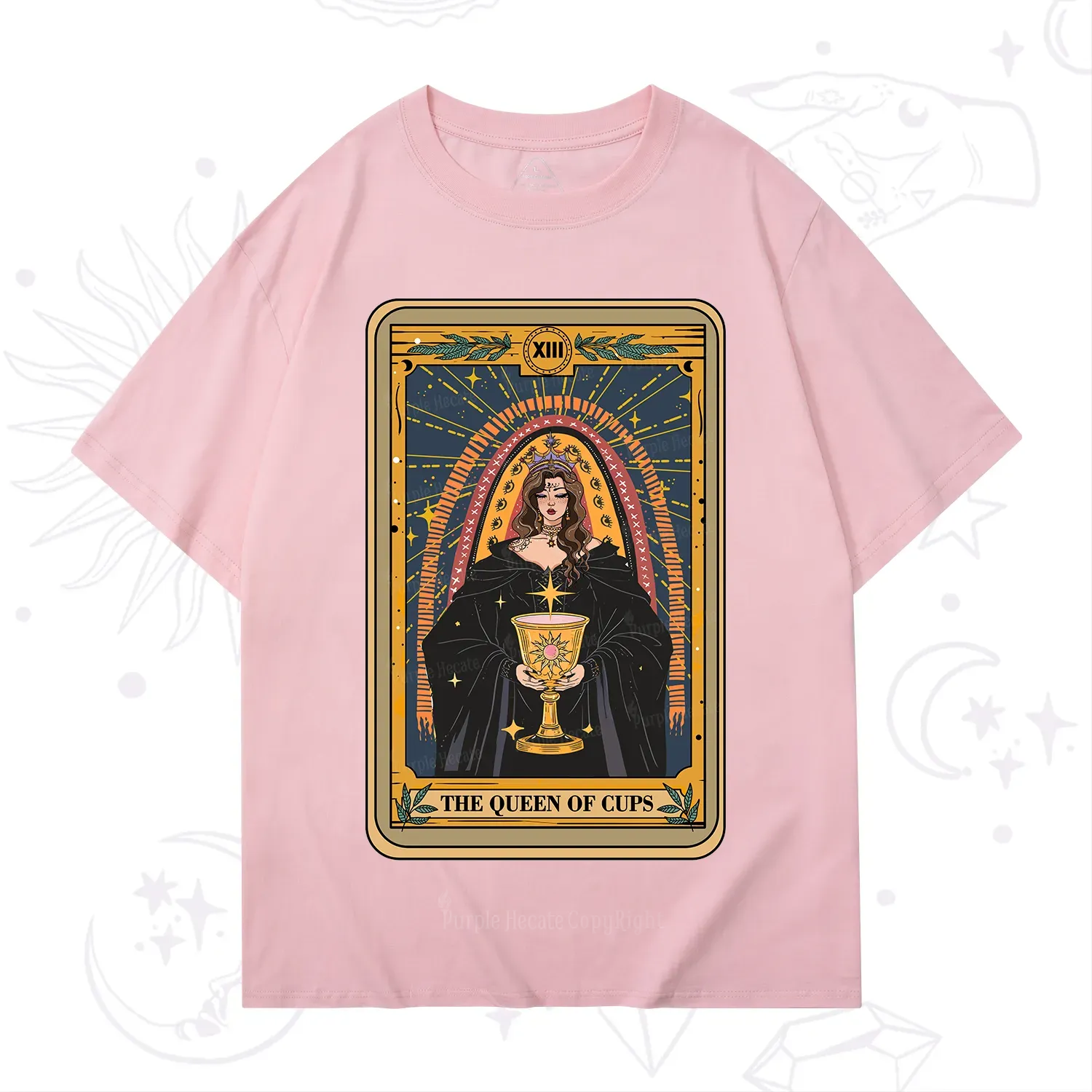 Purplehecate The Queen of Cups Tarot T-Shirt