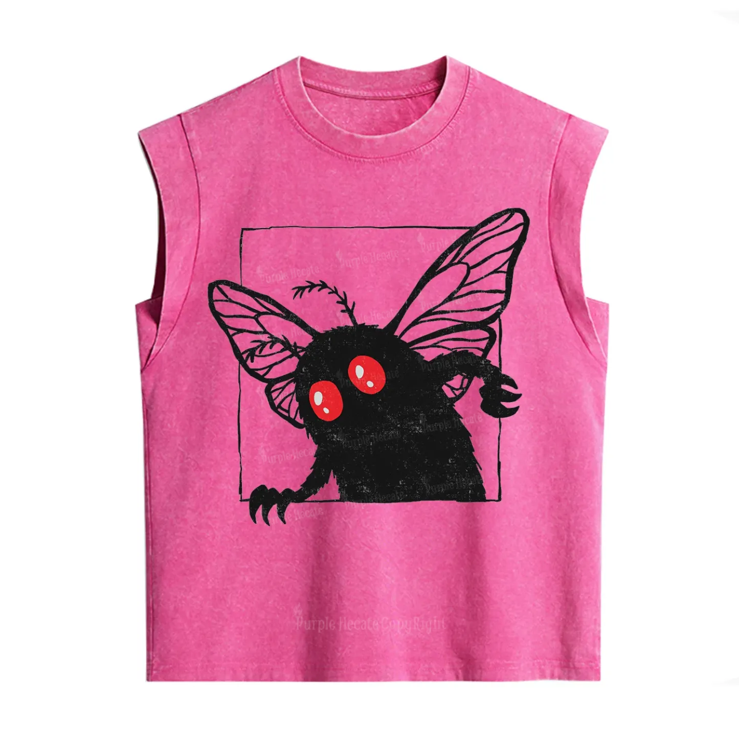 Purplehecate The Curious Mothman Vintage Washed Tank
