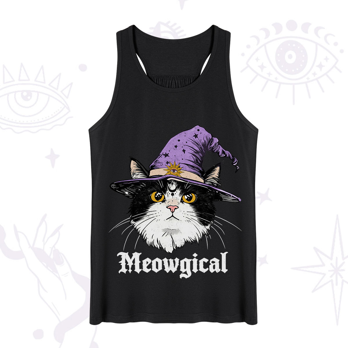Purplehecate Meowgical Witch Cat Tank