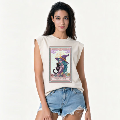 Purplehecate The Gothic Cat Mom Tarot Vintage Washed Tank