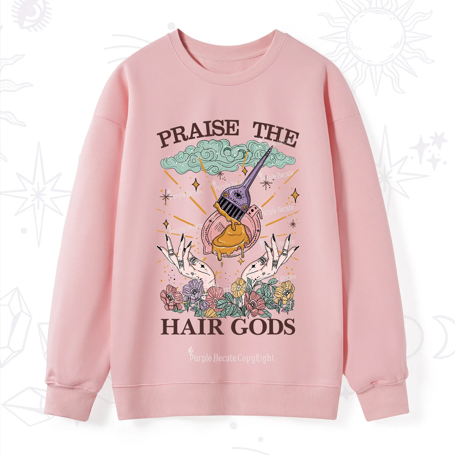 Purplehecate Praise The Hair Gods Sweatshirt