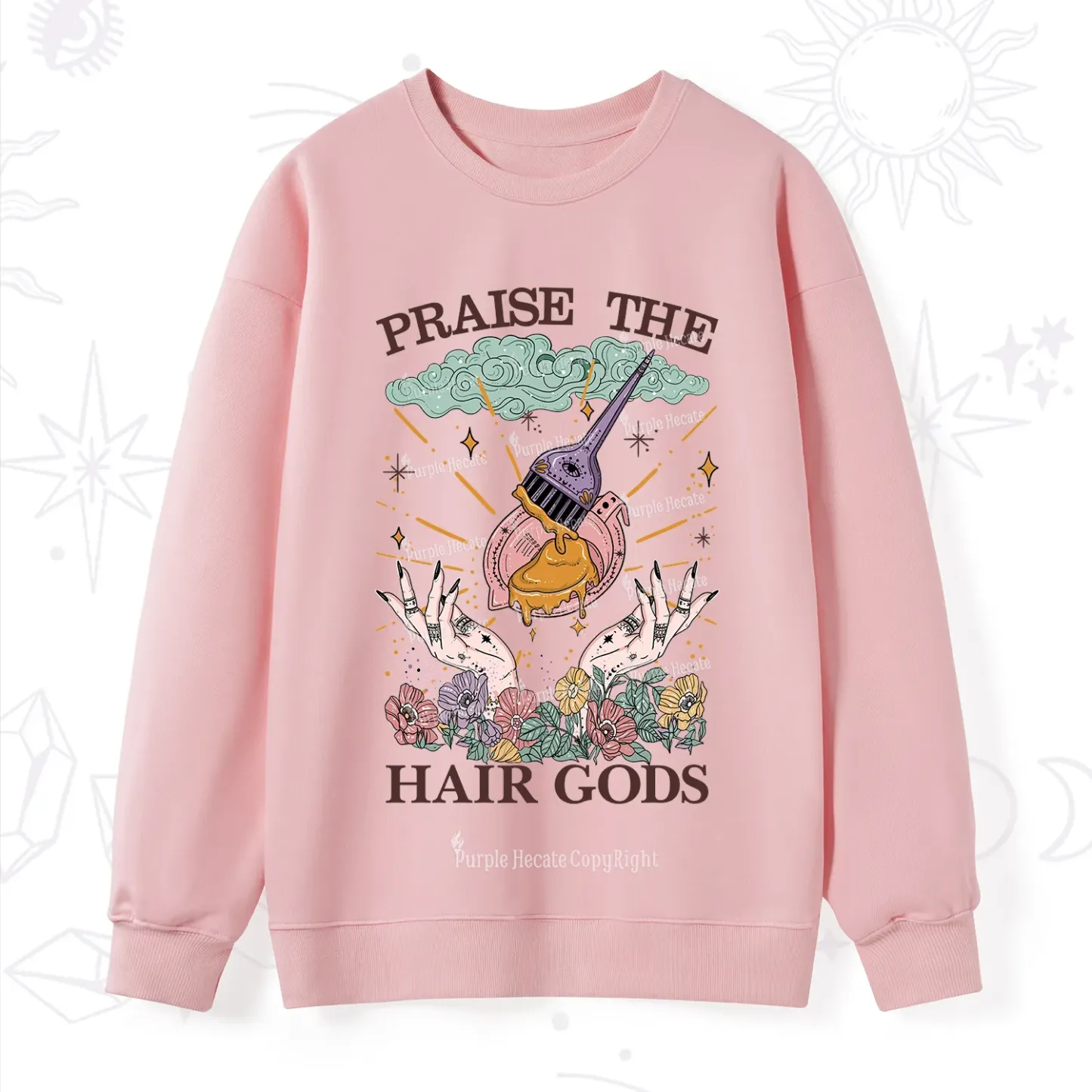 Purplehecate Praise The Hair Gods Sweatshirt