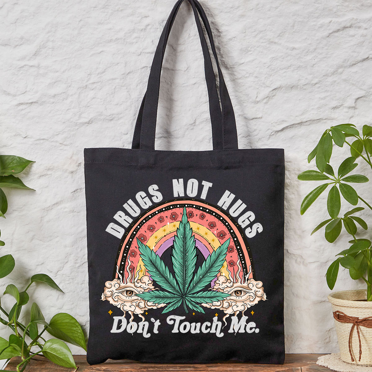 Purplehecate Drugs Not Hugs Tote Bag