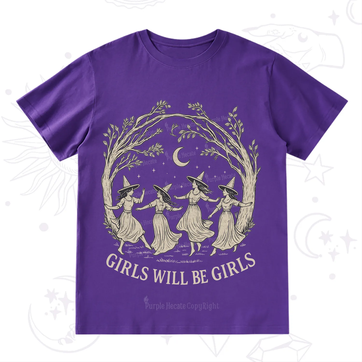 Purplehecate Girls Will Be Girls Witch T-Shirt