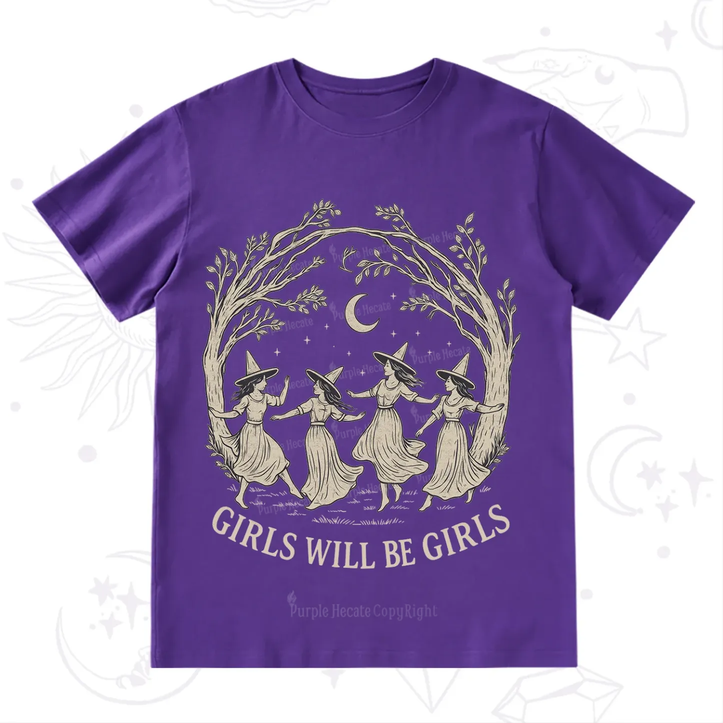 Purplehecate Girls Will Be Girls Witch T-Shirt