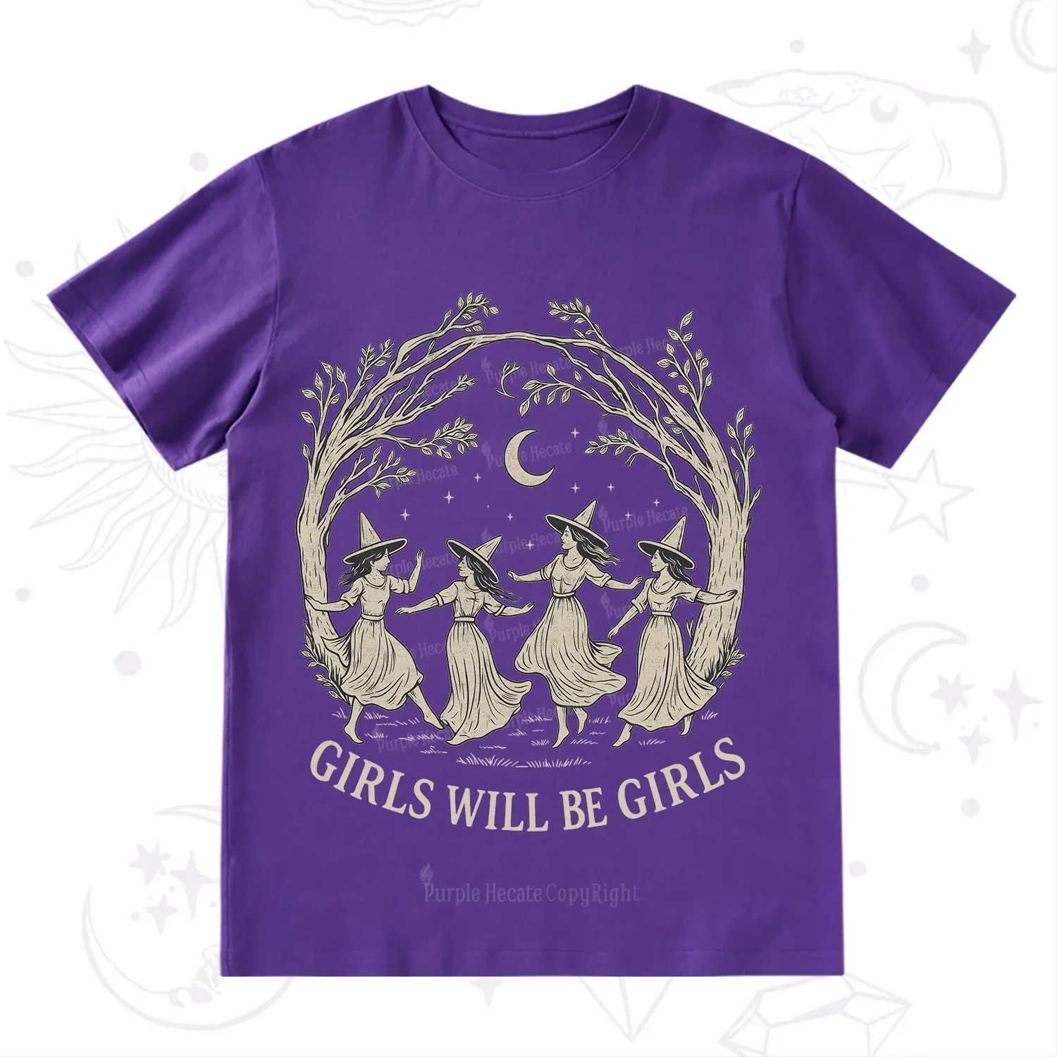Purplehecate Girls Will Be Girls Witch T-Shirt