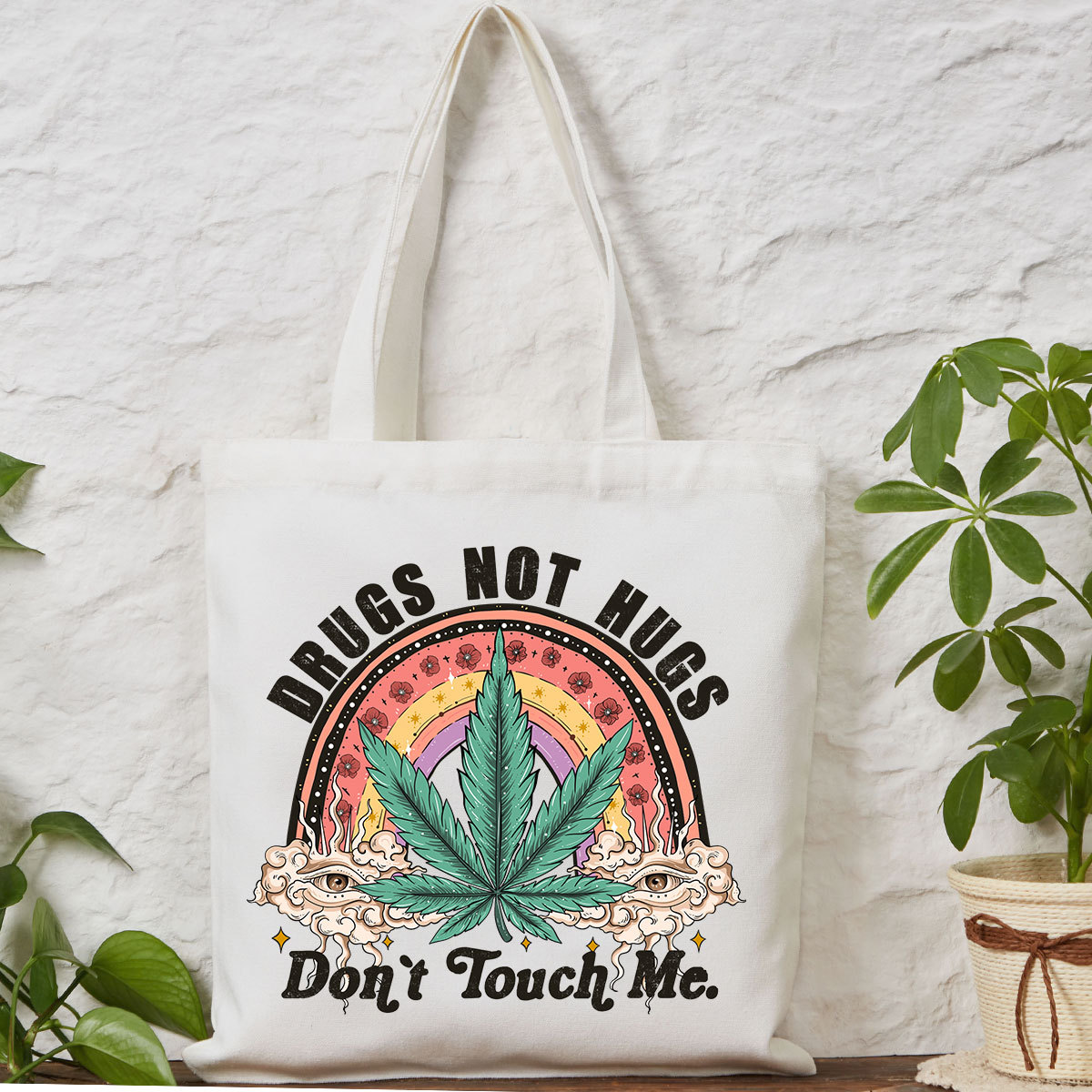Purplehecate Drugs Not Hugs Tote Bag