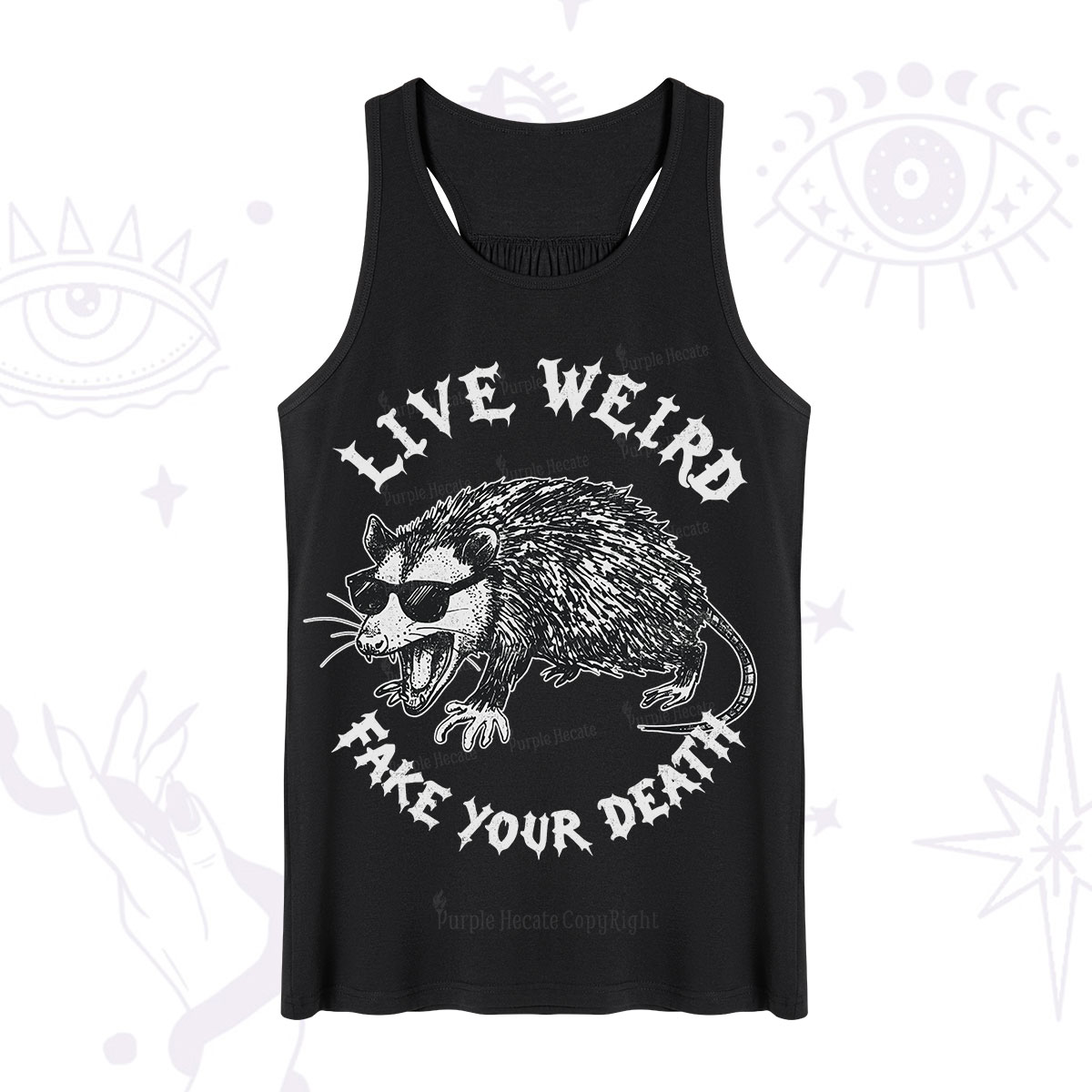Purplehecate Live Weird Fake Your Death Silly Opossum Tank