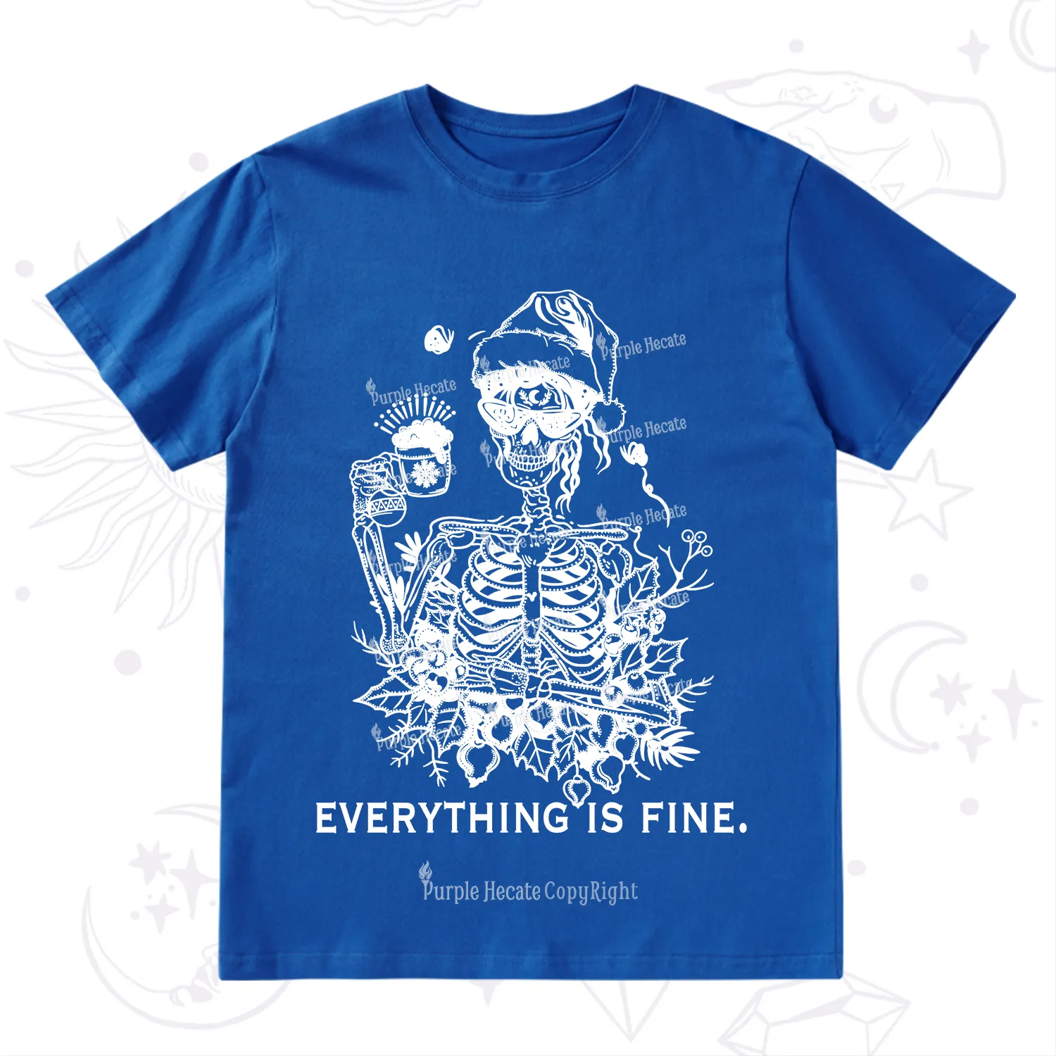 Purplehecate Everything Is Fine Christmas T-Shirt
