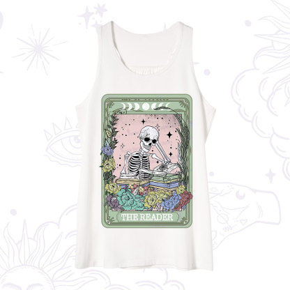 Purplehecate The Reader Bookworm Tarot Skeleton Tank