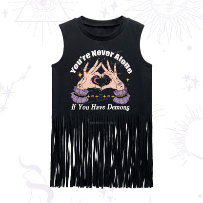 Purplehecate You're Never Alone If You Have Demons Fringe Tank Top