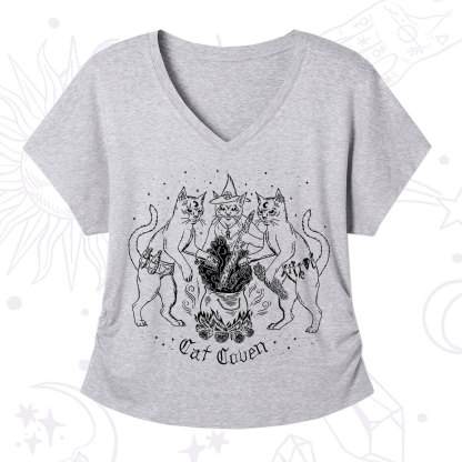 Purplehecate Cat Coven V-Neck T-Shirt