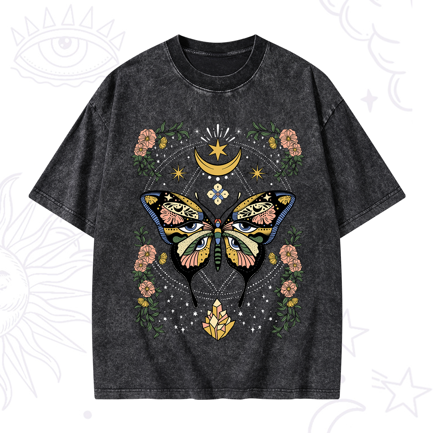 Purplehecate I Am Opening Washed T-Shirt