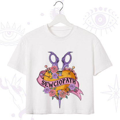 Purplehecate Sewciopath Crop T-Shirt