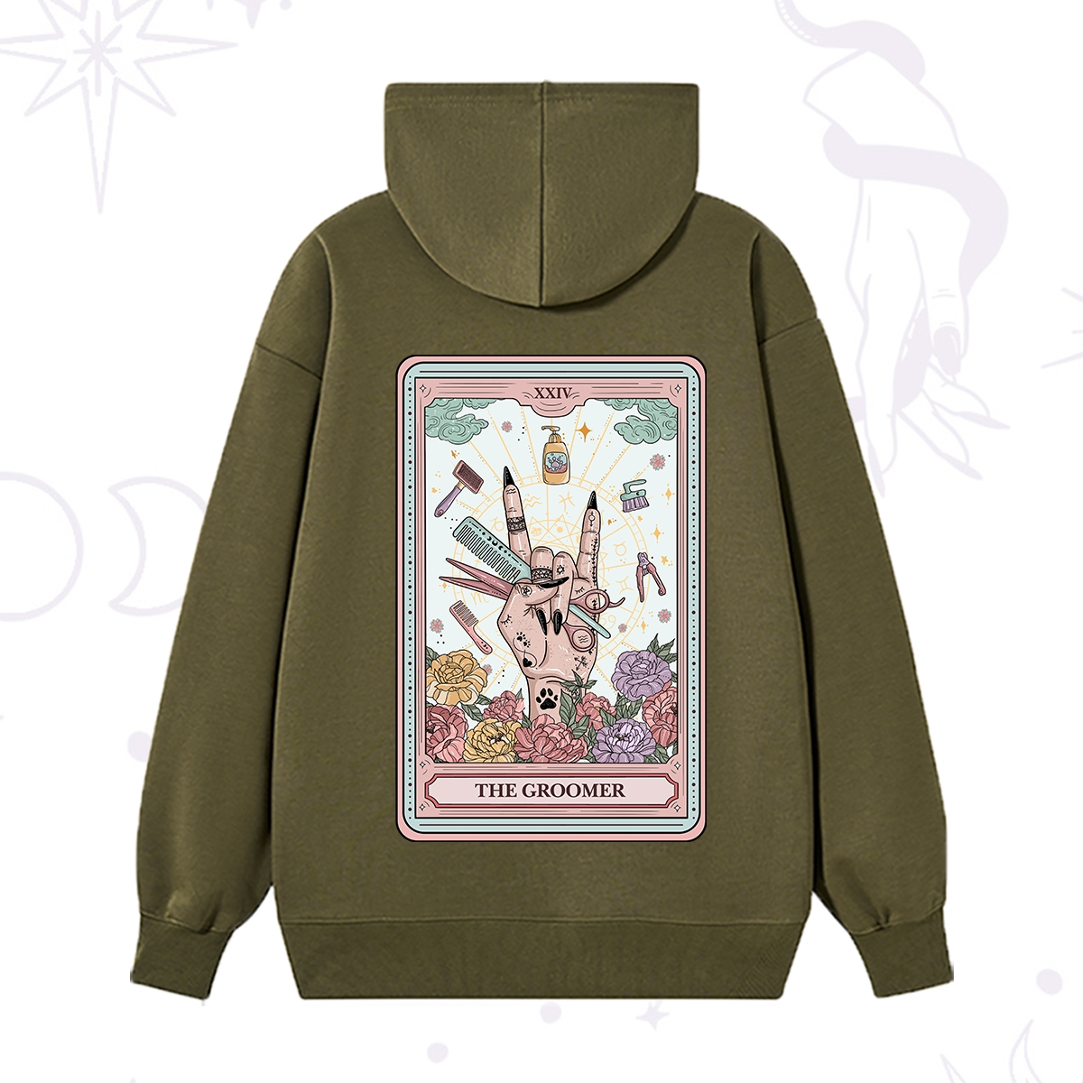 Purplehecate The Pet Groomer Tarot Card Hoodie