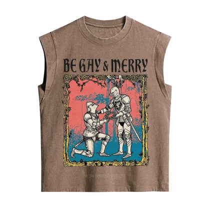Purplehecate Be Gay & Merry Chivalry Pride Vintage Washed Tank
