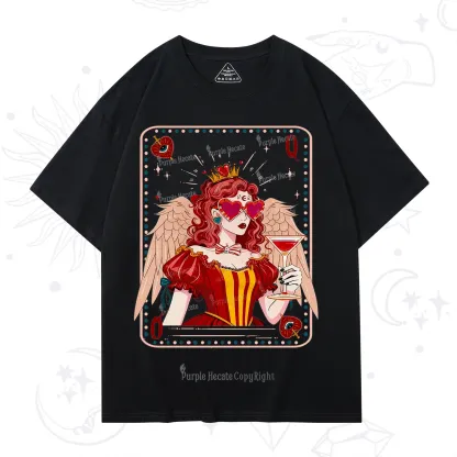 Purplehecate Queen of Hearts Angel Graphic T-Shirt