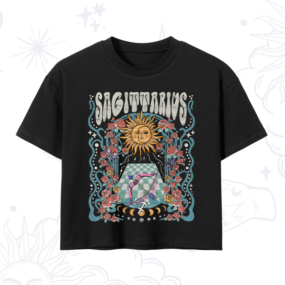 Purplehecate Sagittarius Spirit Zodiac Crop T-Shirt 