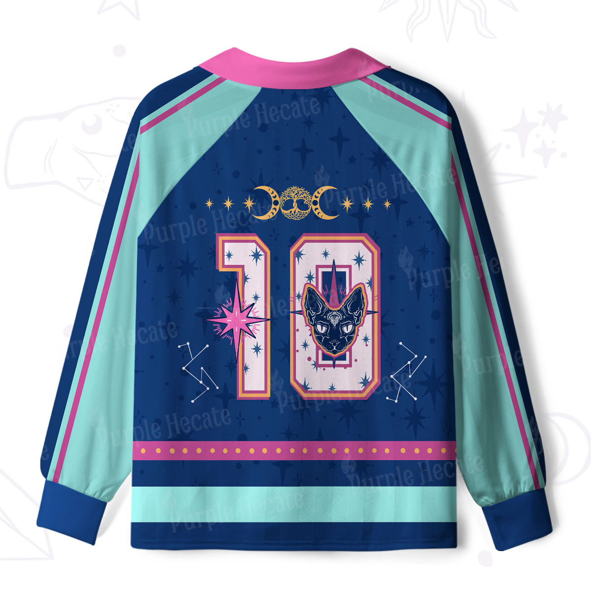 Purplehecate No.10 The Fortune Cat Long Sleeve Jersey Shirt