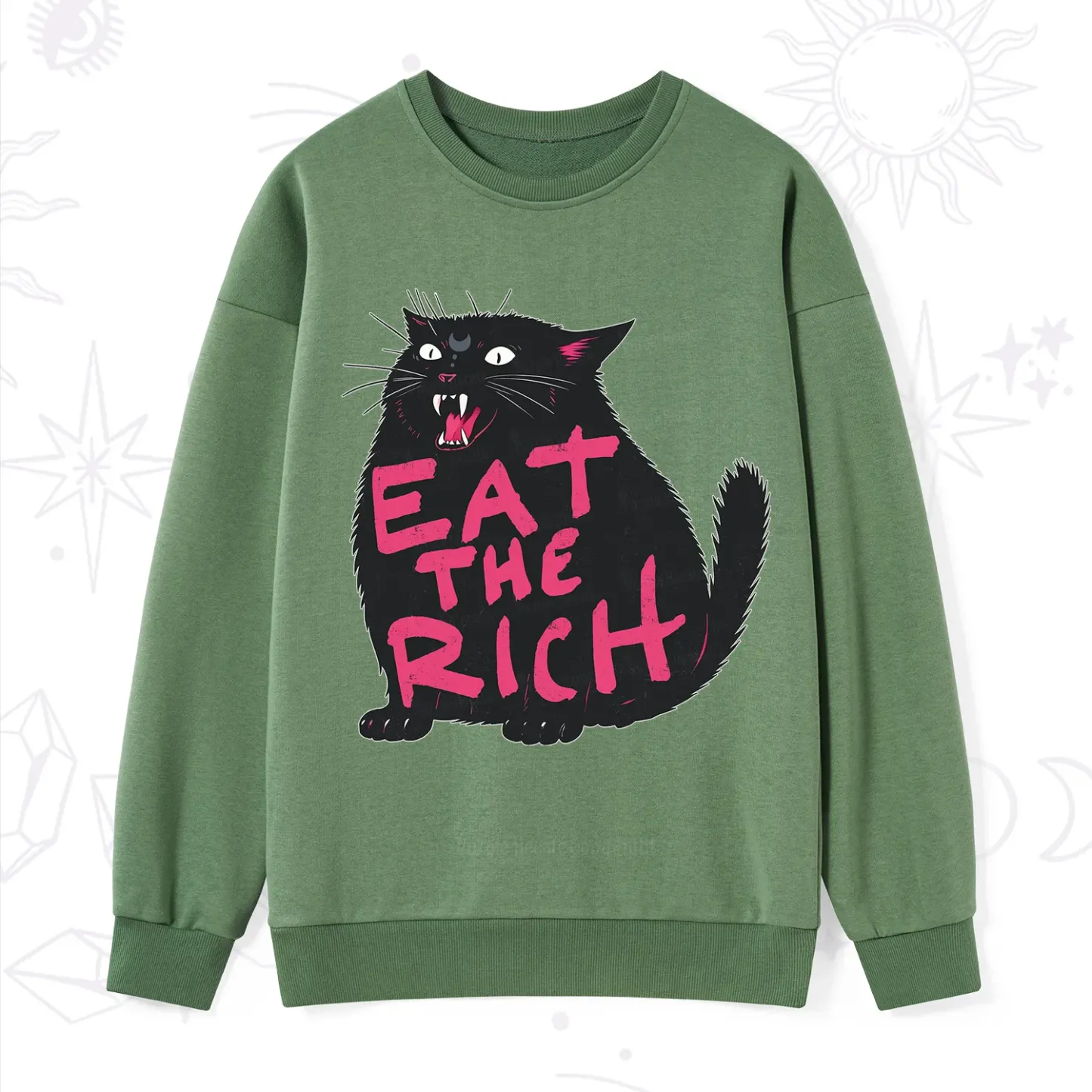 Purplehecate Eat The Rich Cat Sweatshirt